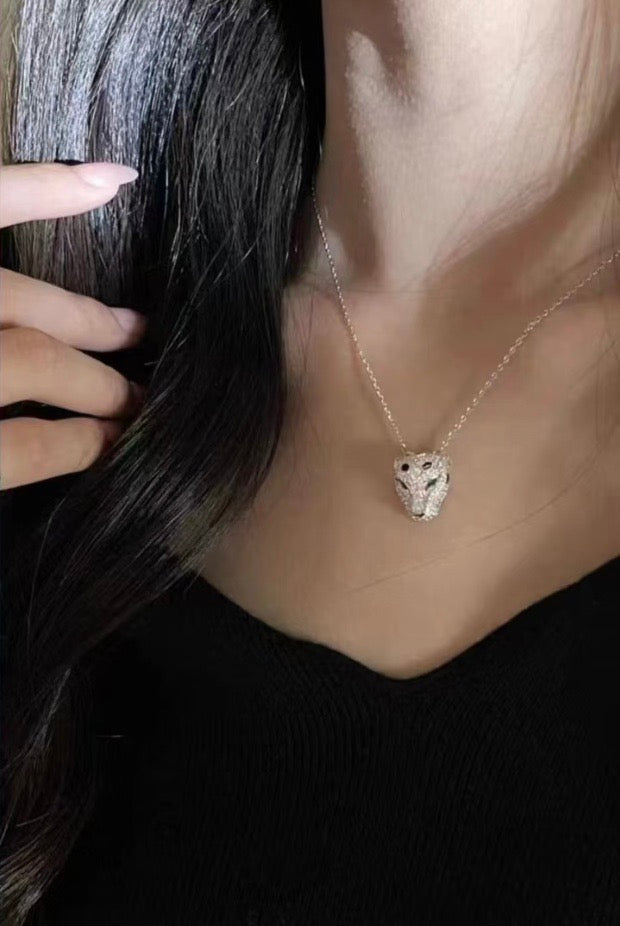 gold brass luxury Necklace for women - alternate angle view 11