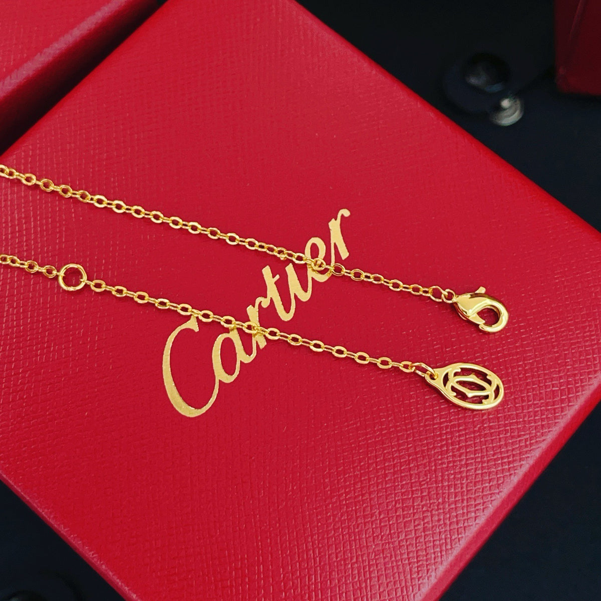 gold brass luxury Necklace for women - alternate angle view 6