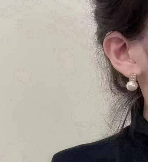 minimalist Drop Earrings for women - alternate angle view 4