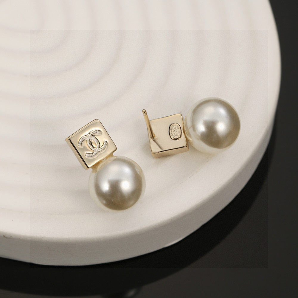 minimalist Drop Earrings for women - alternate angle view 3