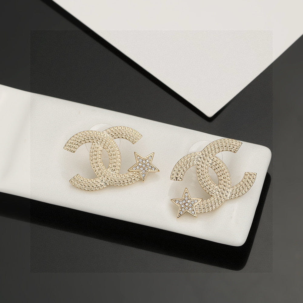 silver 925 sterling silver cute Stud Earrings for women - alternate angle view 4