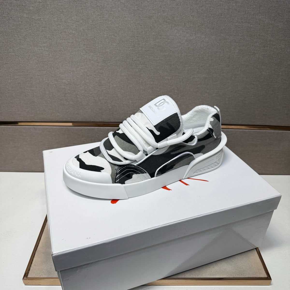 Dolce & Gabbana DG Couple's Multi-Material Casual Sneakers 4 Colors