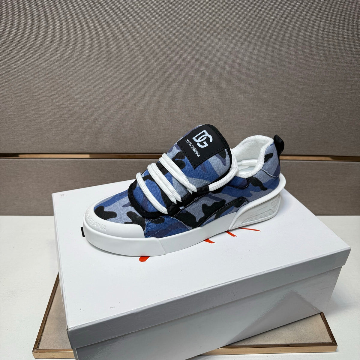 Dolce & Gabbana DG Couple's Multi-Material Casual Sneakers 4 Colors