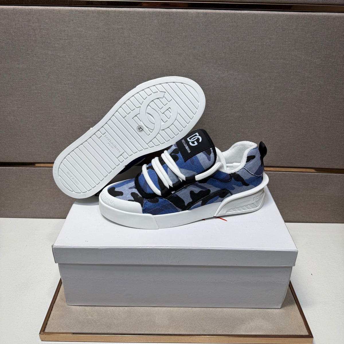 Dolce & Gabbana DG Couple's Multi-Material Casual Sneakers 4 Colors
