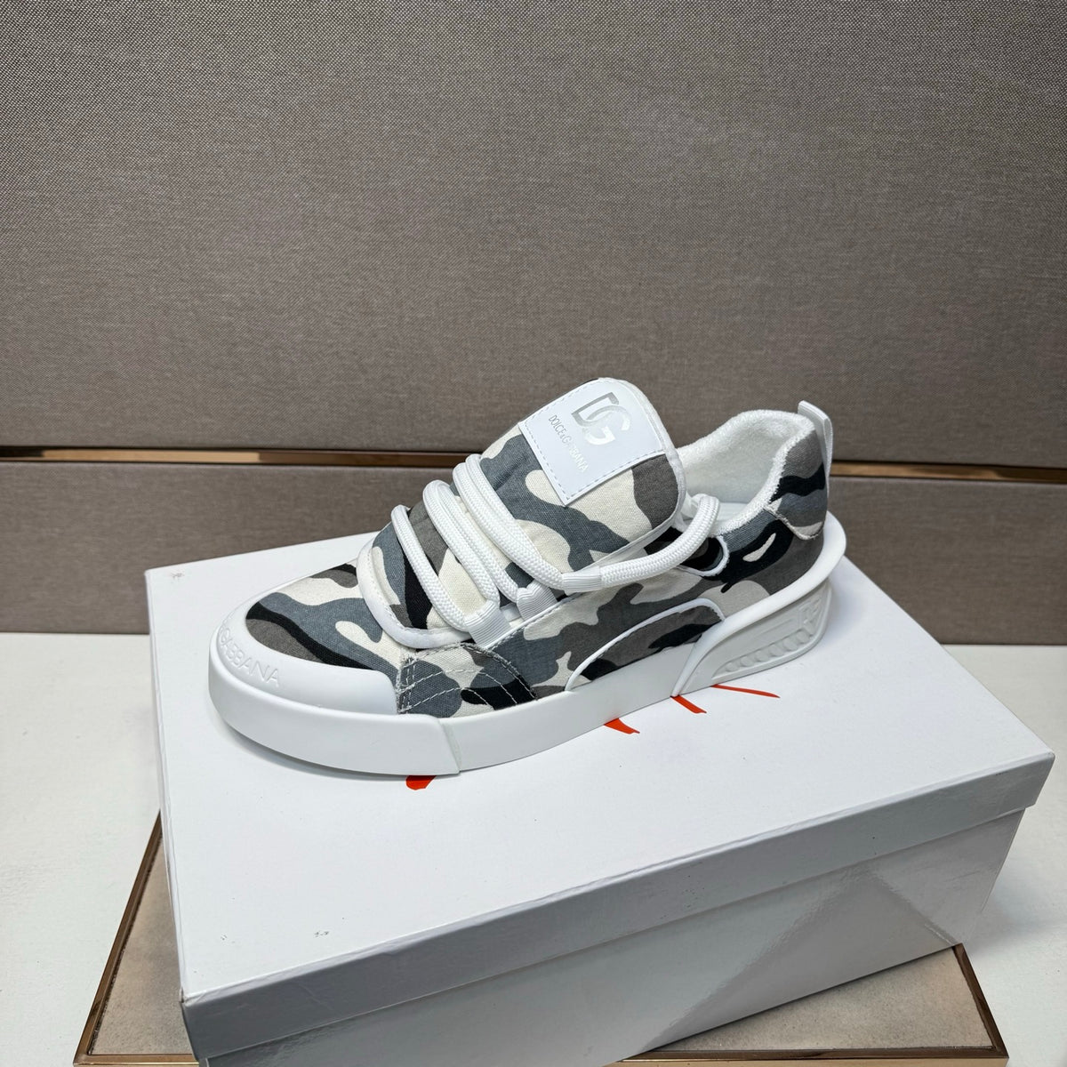 Dolce & Gabbana DG Couple's Multi-Material Casual Sneakers 4 Colors