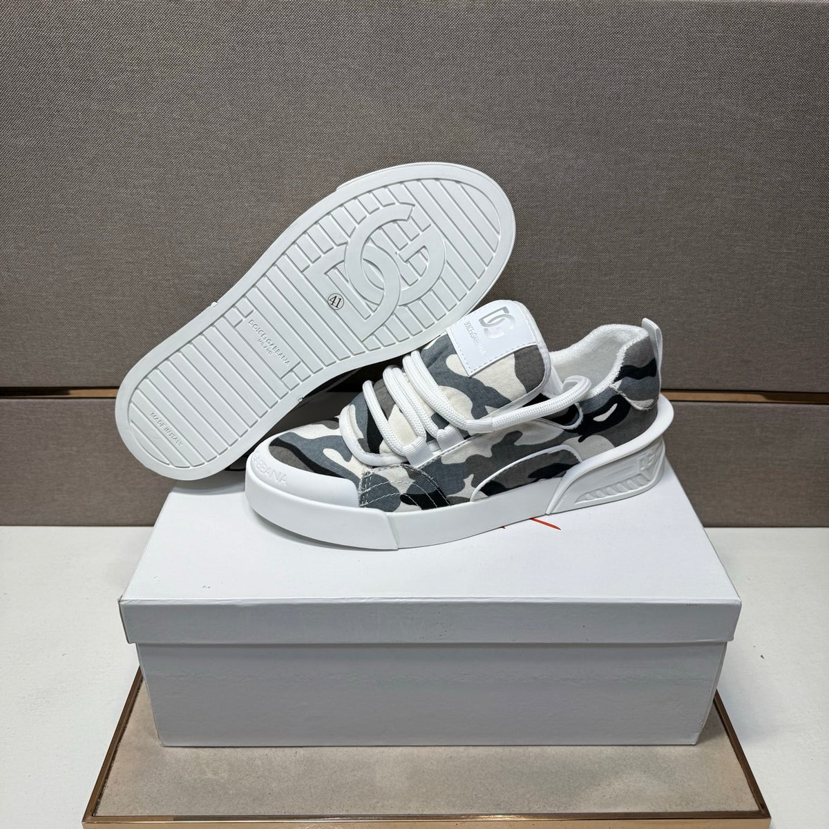 Dolce & Gabbana DG Couple's Multi-Material Casual Sneakers 4 Colors
