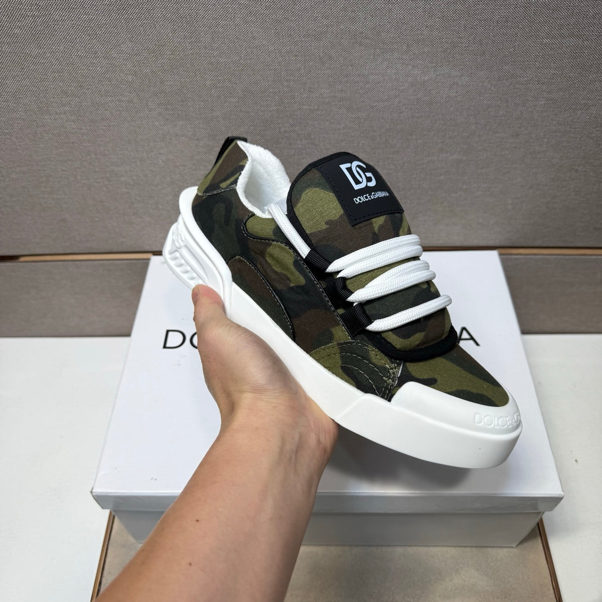 Dolce & Gabbana DG Couple's Multi-Material Casual Sneakers 4 Colors