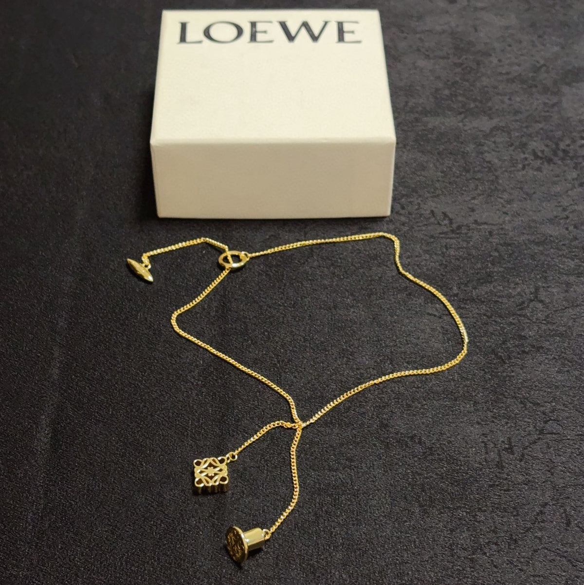 gold floral Necklace for men - alternate angle view 5