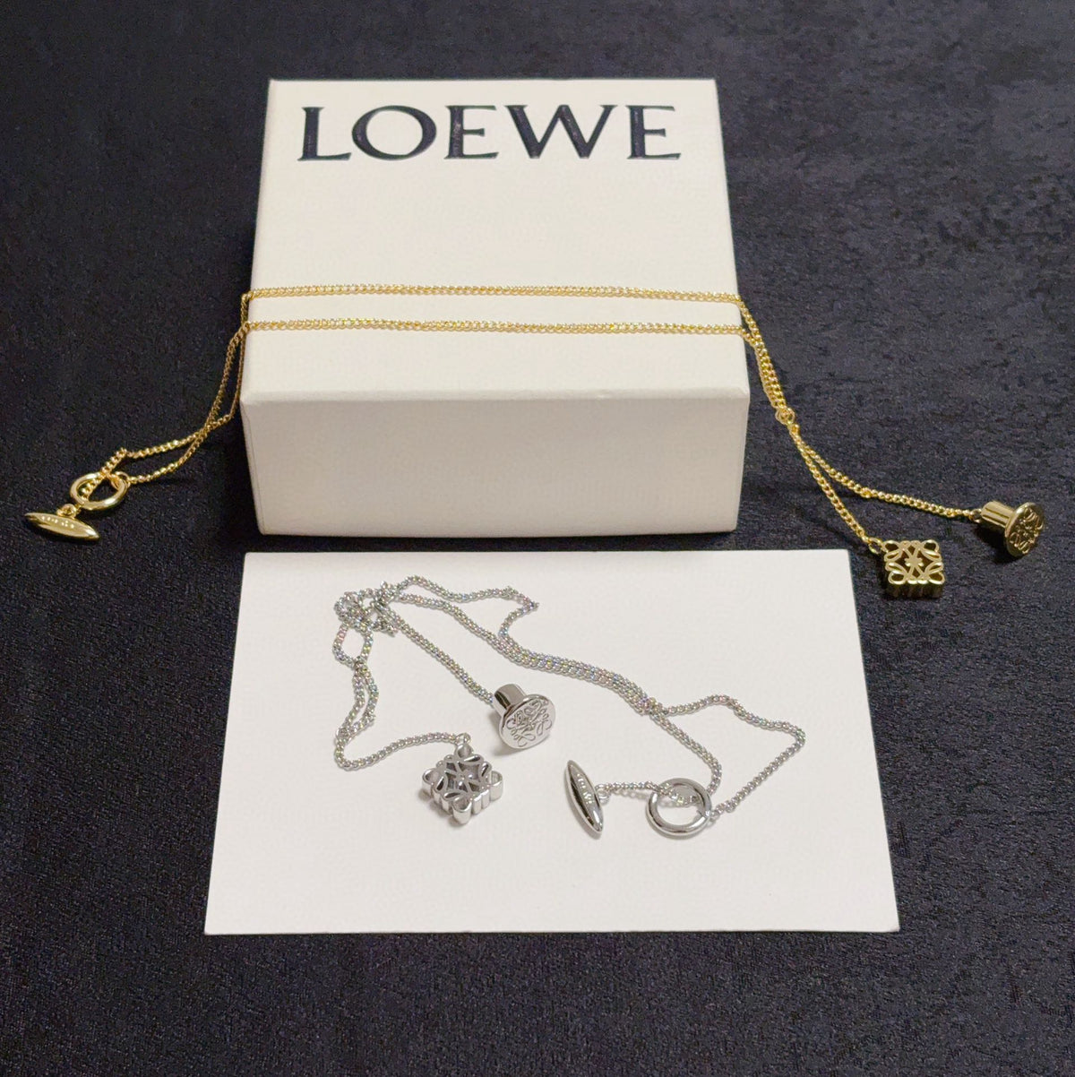 gold floral Necklace for men - alternate angle view 6