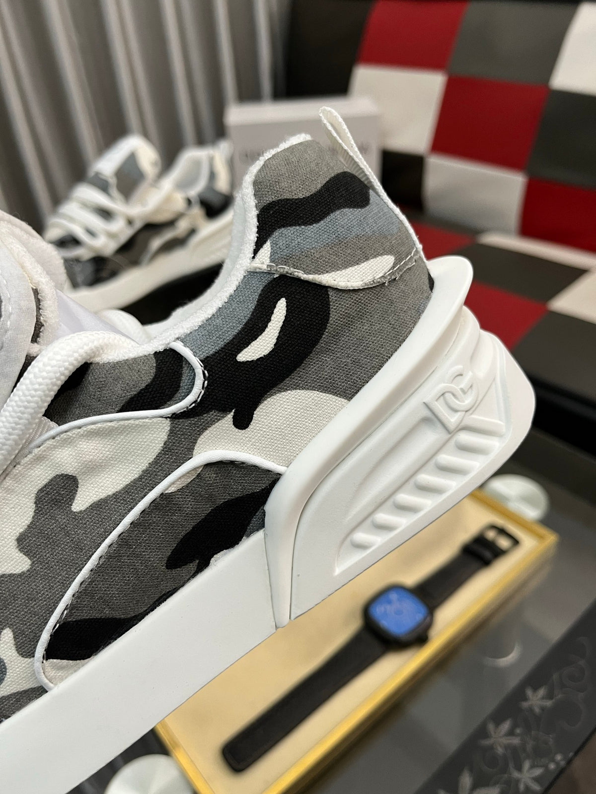 Dolce & Gabbana DG Silk Calfskin & Nubuck Casual Sneakers