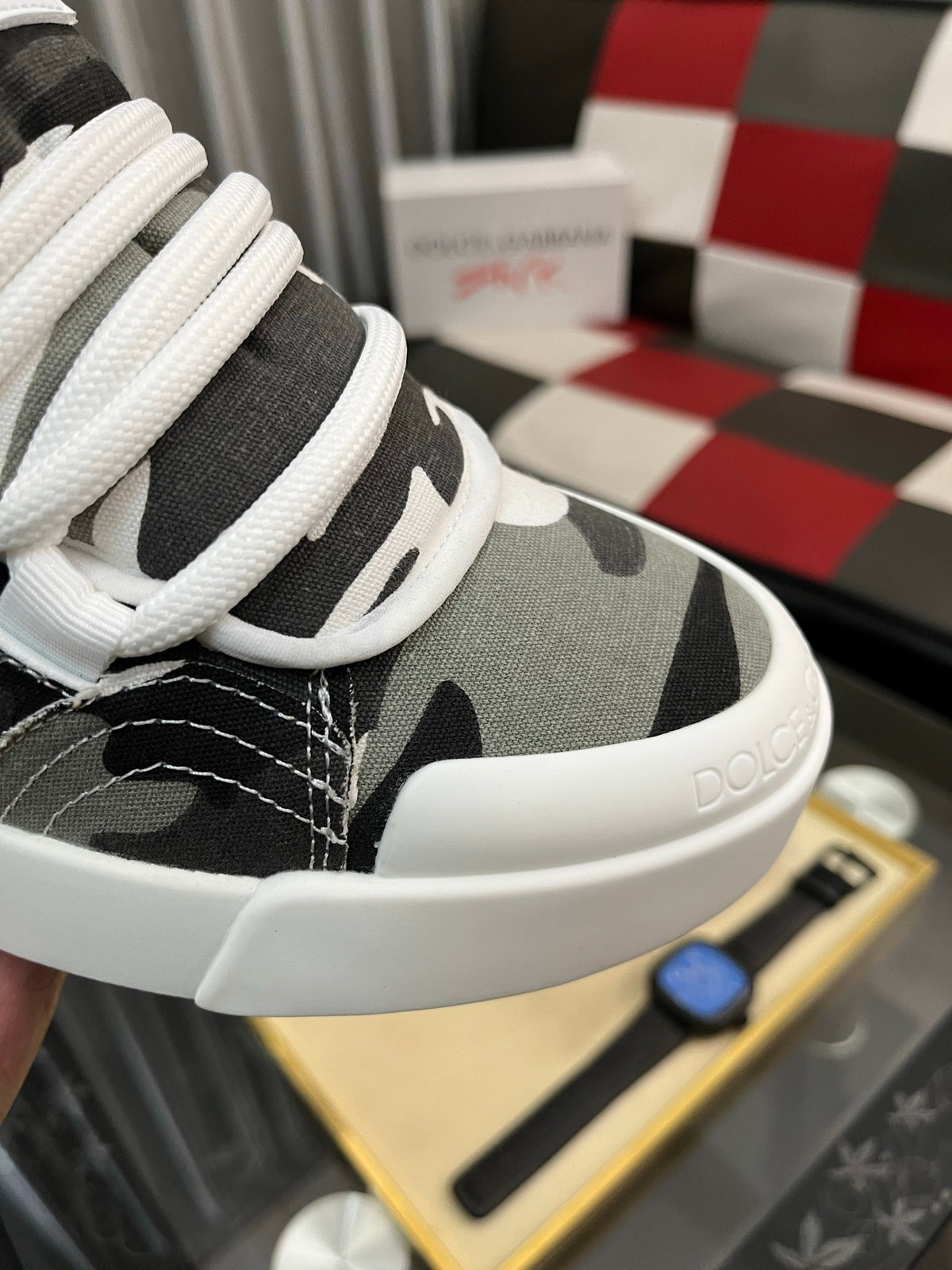 Dolce & Gabbana DG Silk Calfskin & Nubuck Casual Sneakers