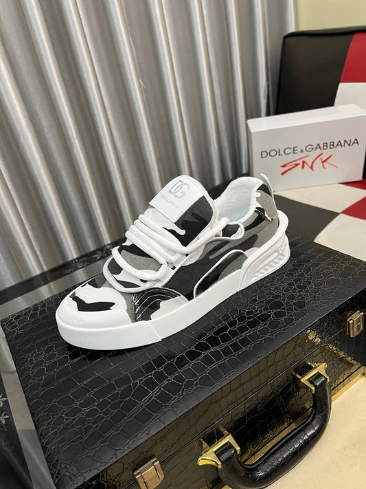 Dolce & Gabbana DG Silk Calfskin & Nubuck Casual Sneakers