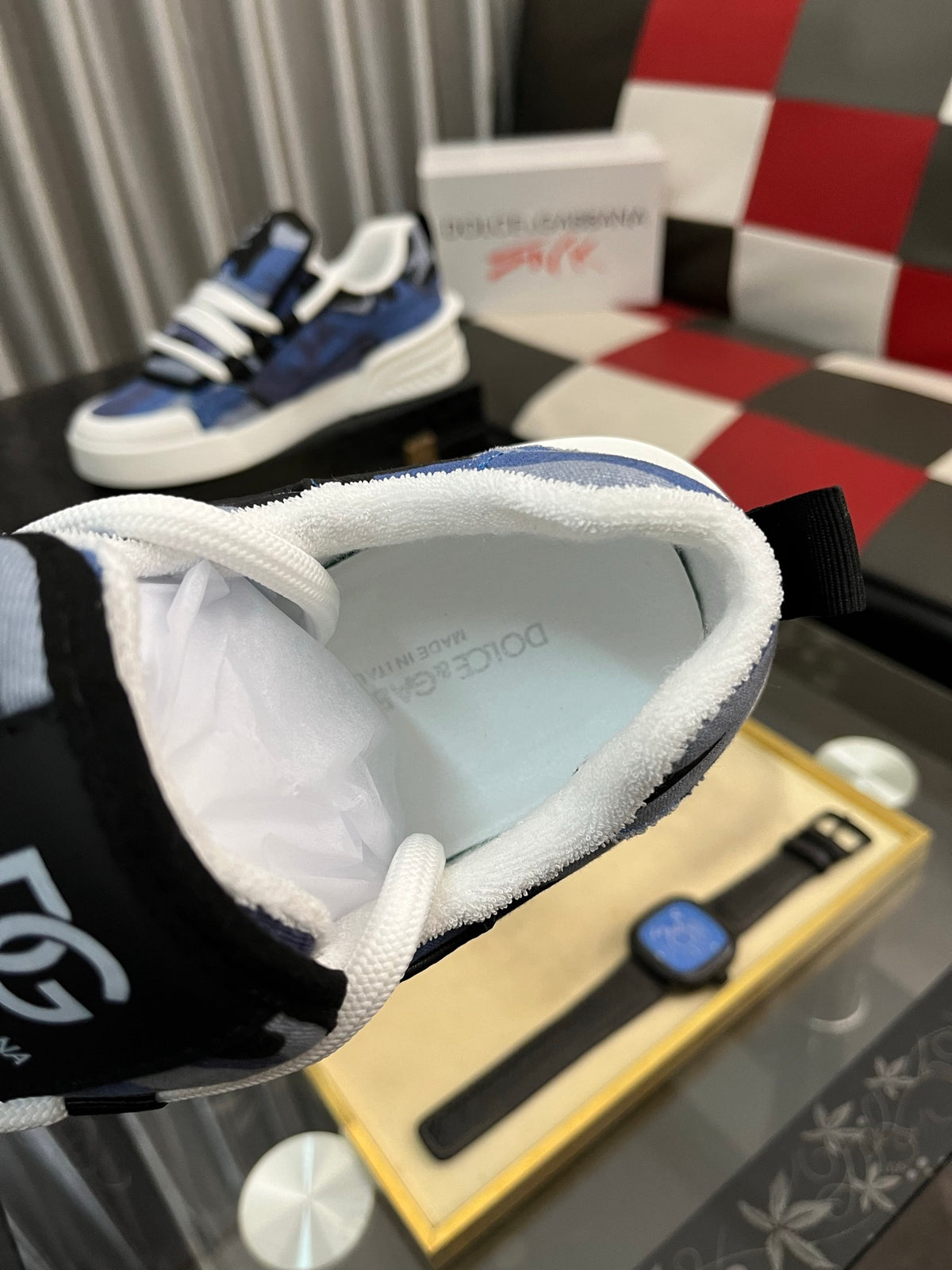 Dolce & Gabbana DG Silk Calfskin & Nubuck Casual Sneakers