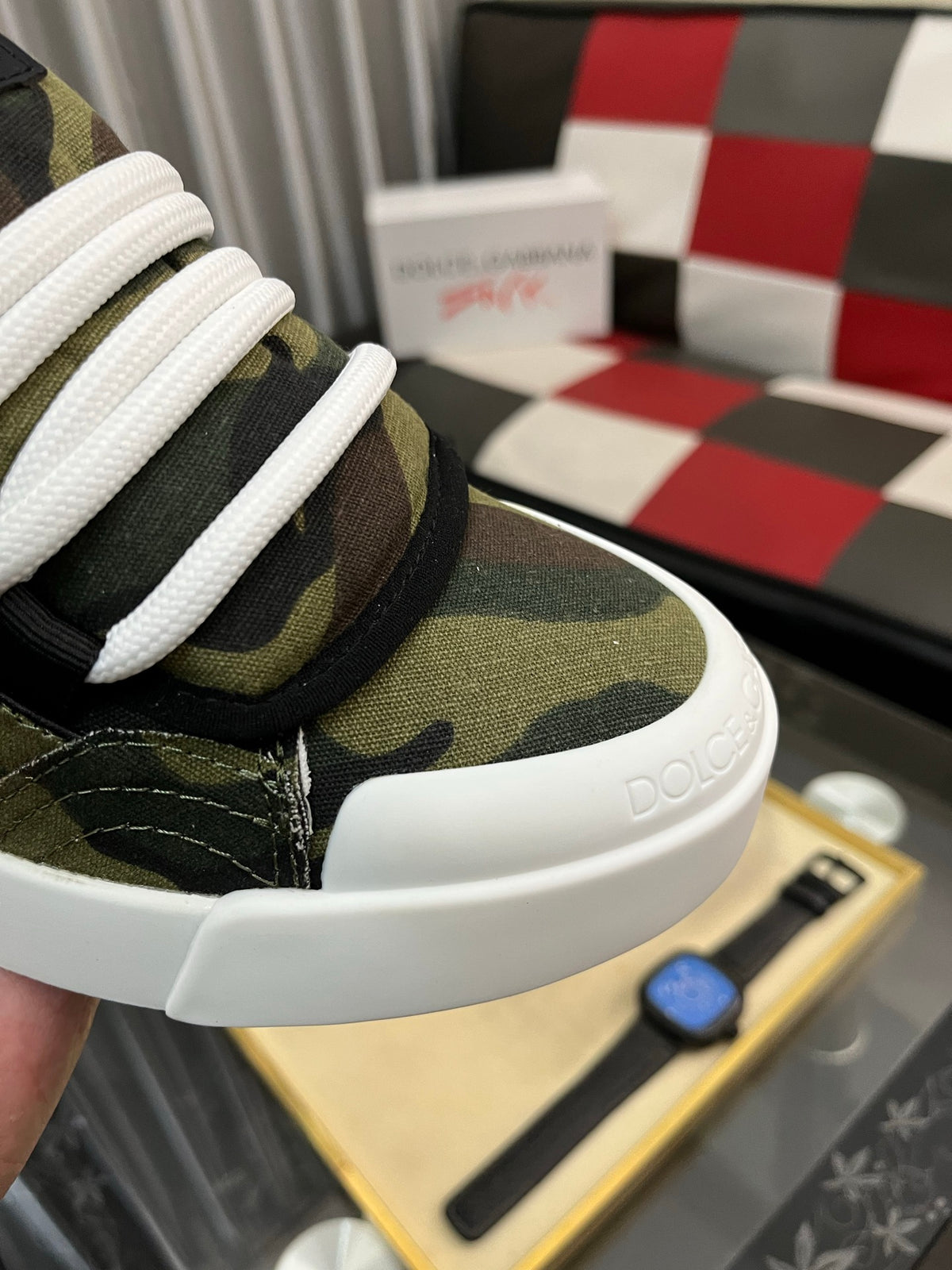 Dolce & Gabbana DG Silk Calfskin & Nubuck Casual Sneakers