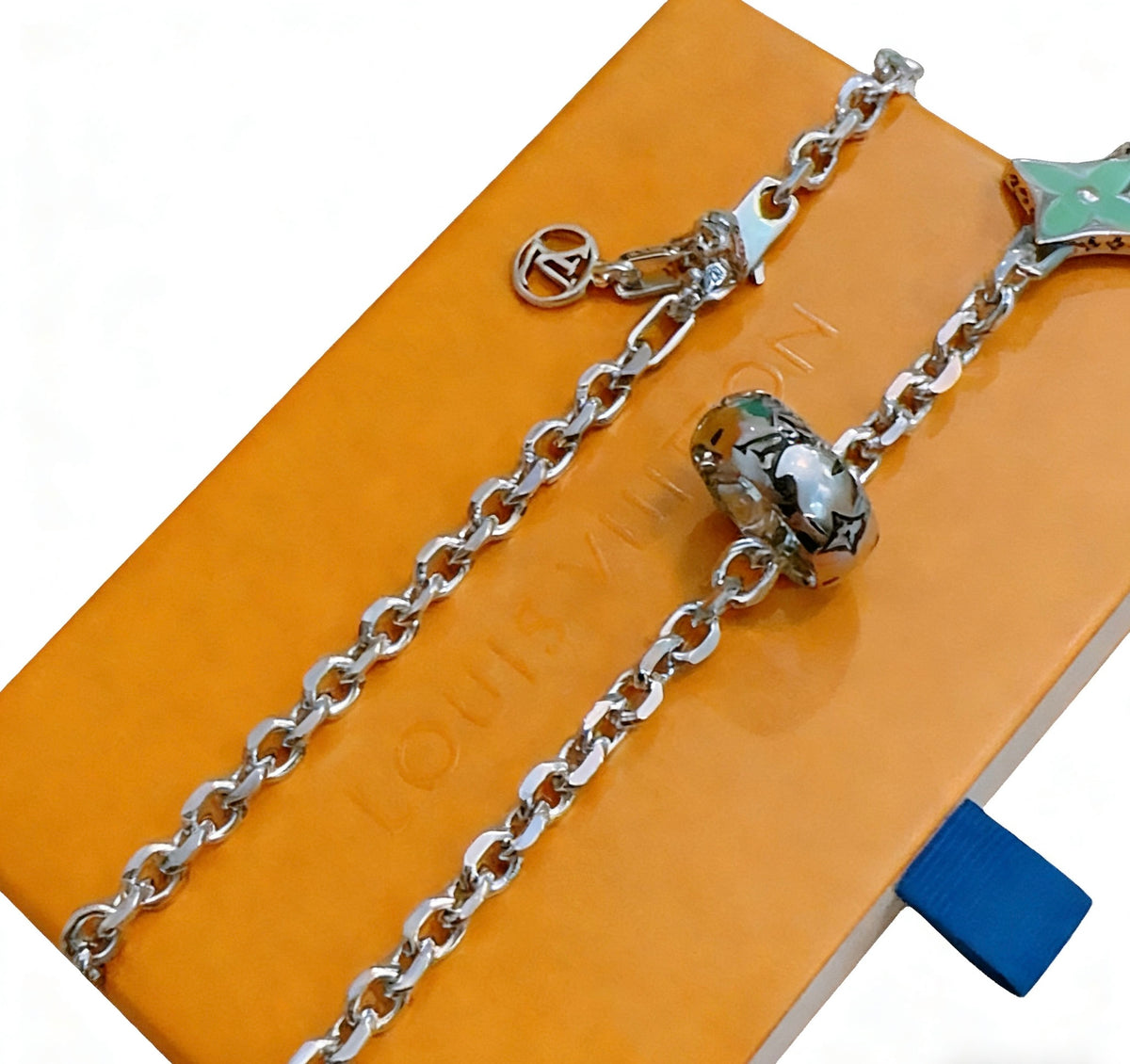 antique chain Necklace for men - alternate angle view 3