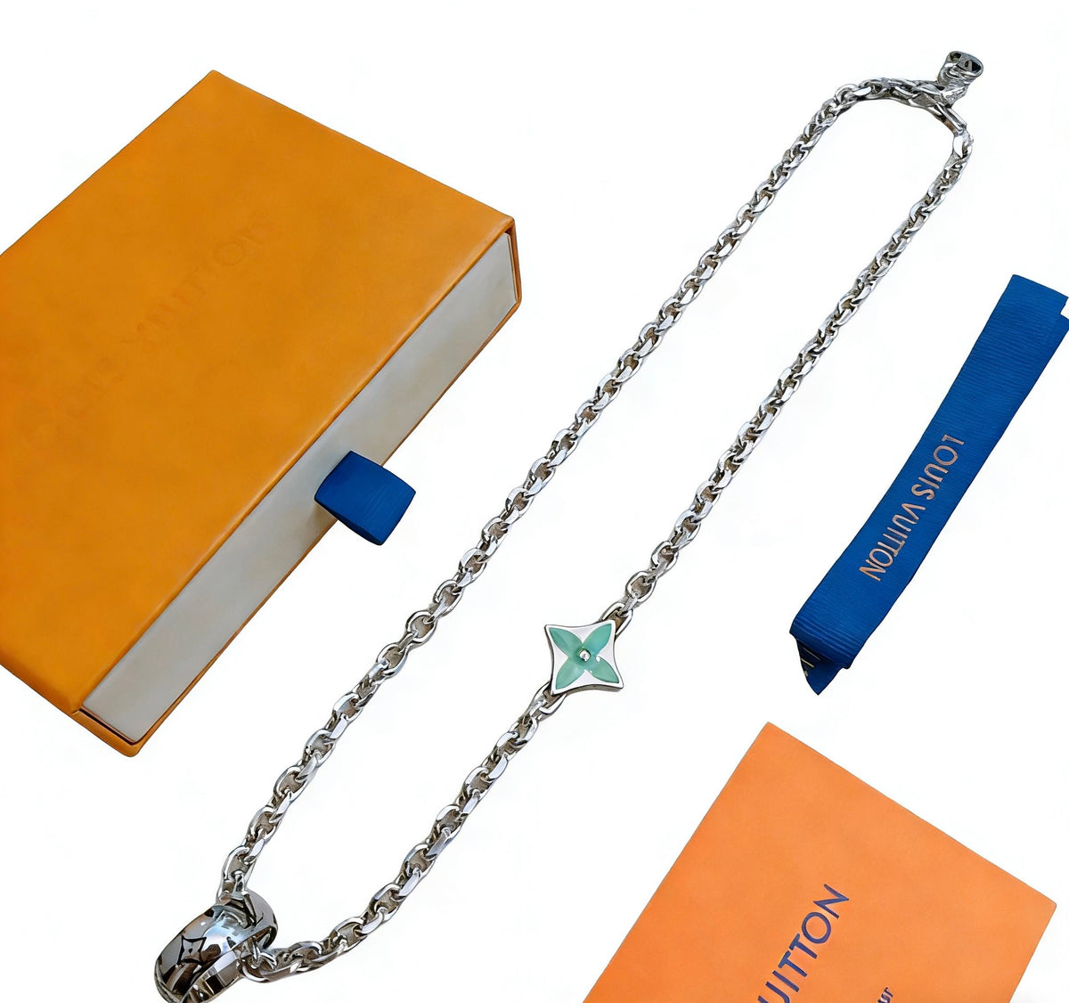 antique chain Necklace for men - alternate angle view 2