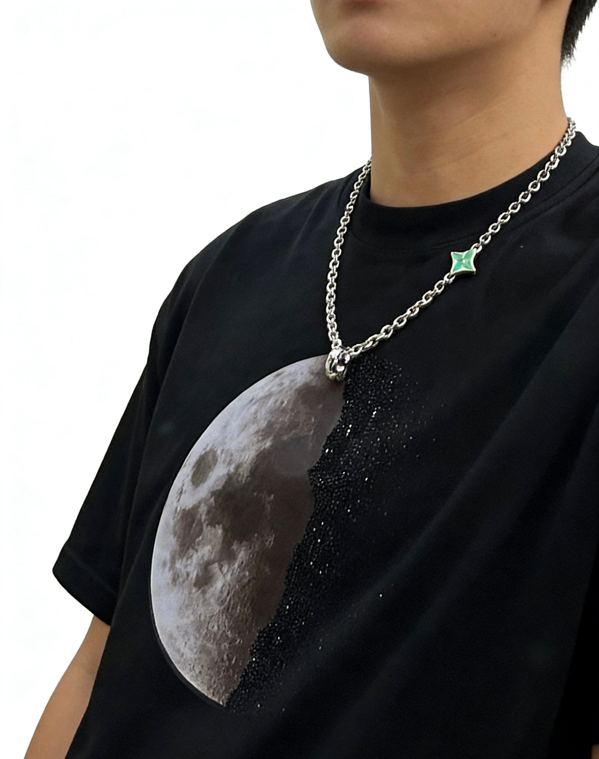 antique chain Necklace for men - alternate angle view 4