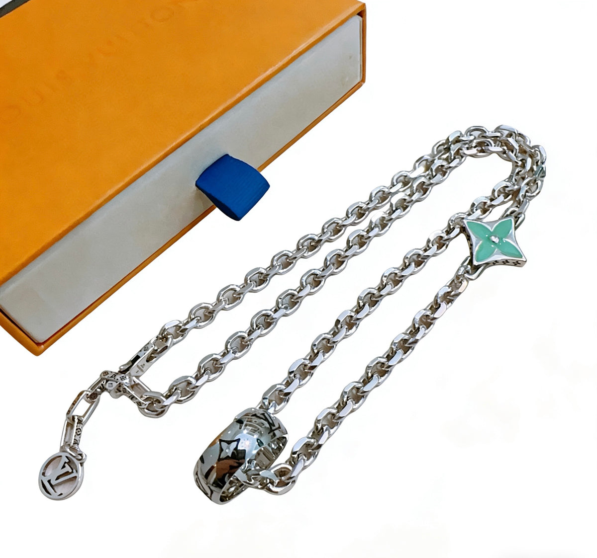 antique chain Necklace for men - product detail view