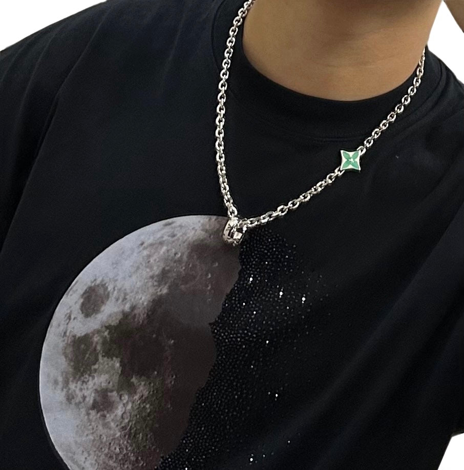 antique chain Necklace for men - alternate angle view 6