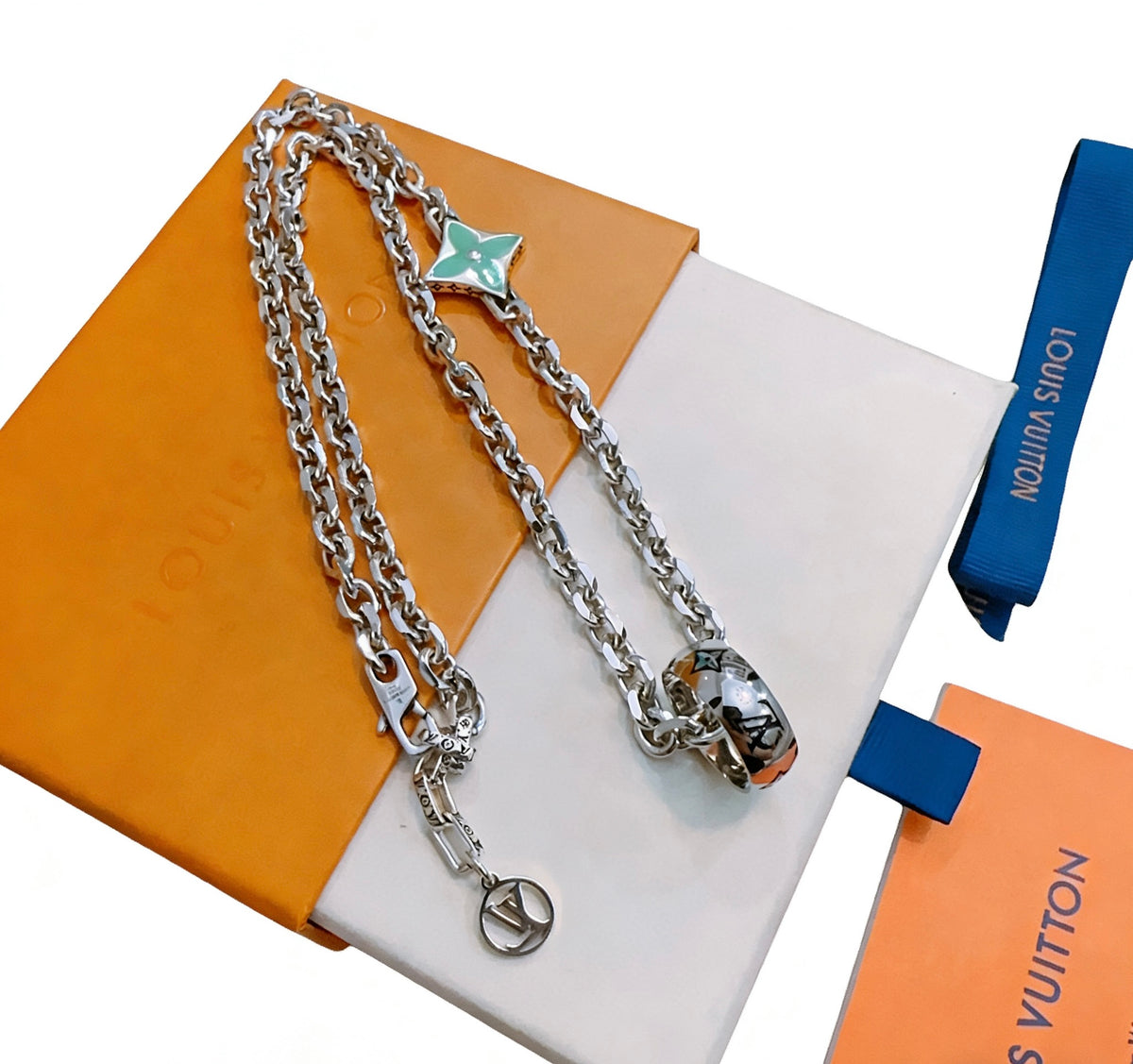 antique chain Necklace for men - alternate angle view 7