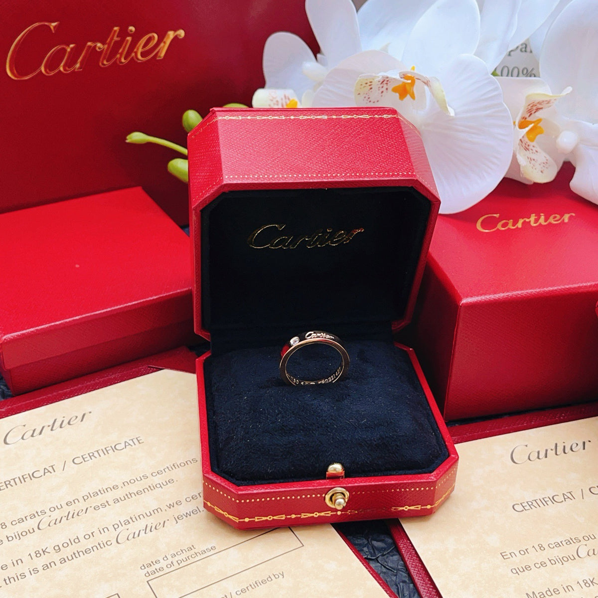 rose gold brass rose Ring for women - alternate angle view 11