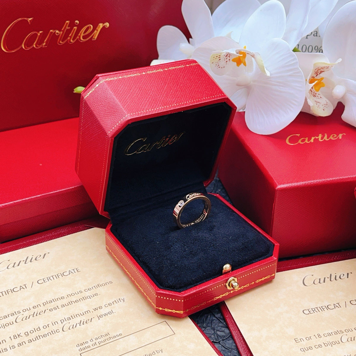 rose gold brass rose Ring for women - alternate angle view 7