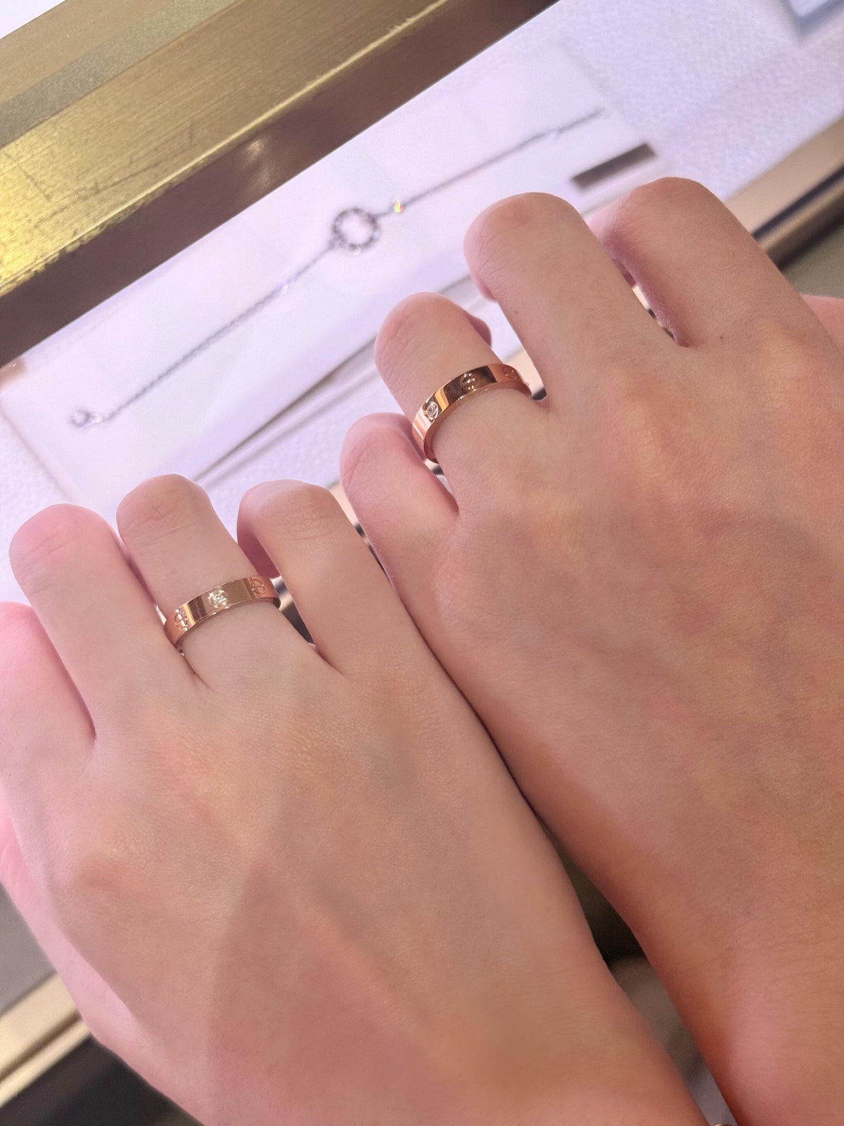 rose gold brass rose Ring for women - alternate angle view 6