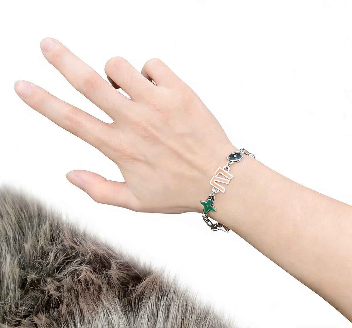antique chain Bracelet for men - alternate angle view 3