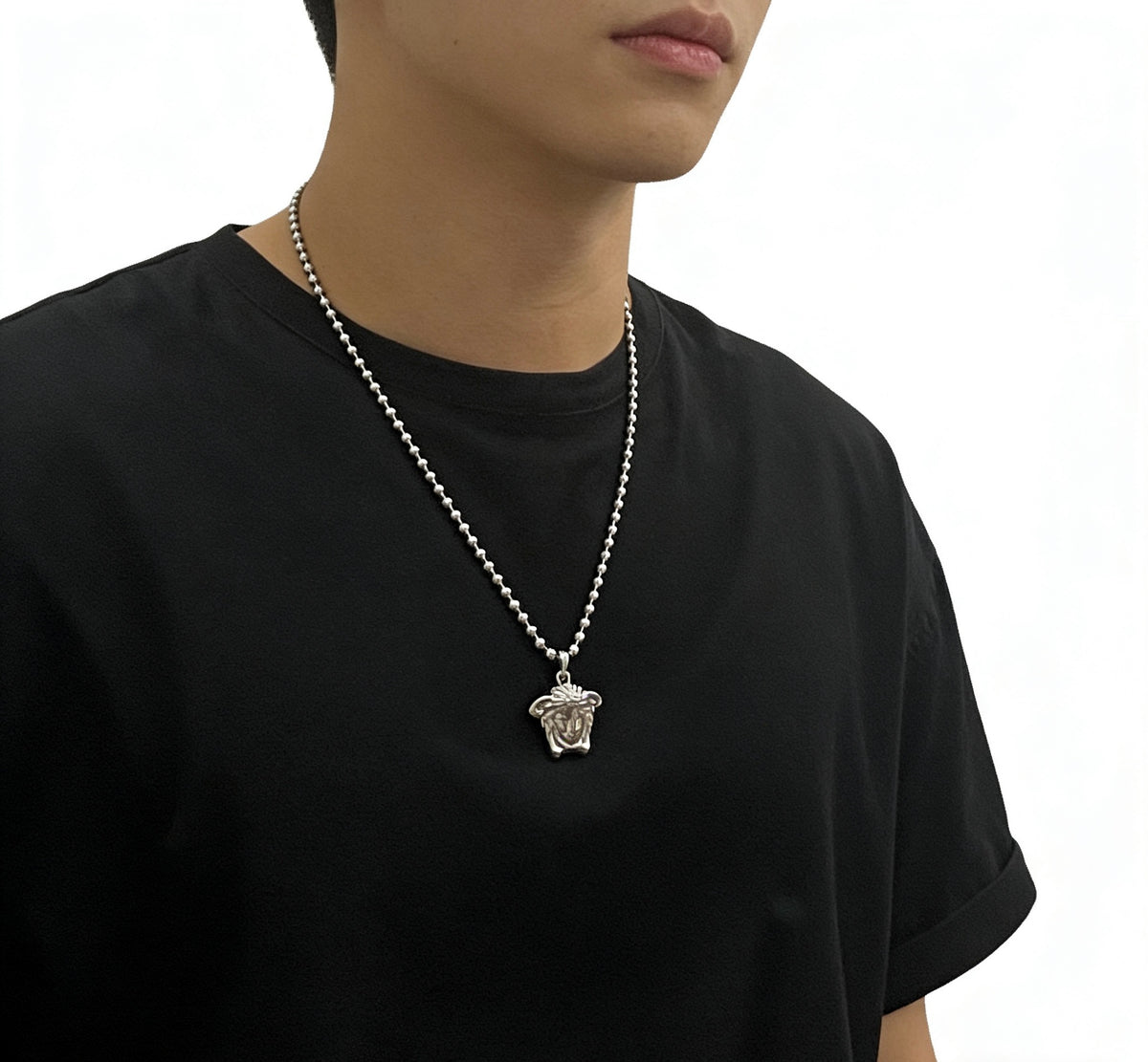 antique chain Necklace for men - alternate angle view 9