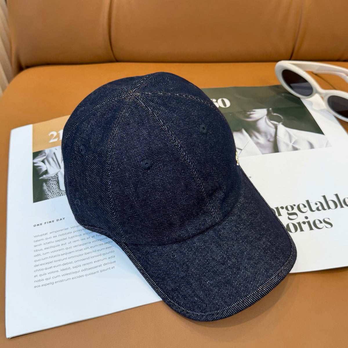 denim double c Baseball Cap for women - alternate angle view 5