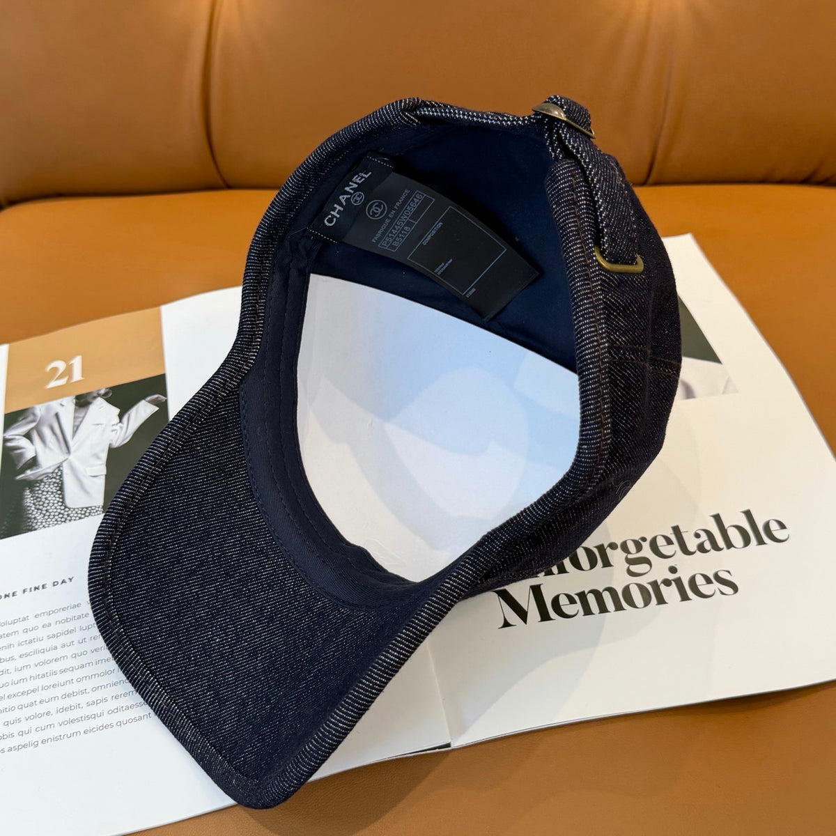 denim double c Baseball Cap for women - alternate angle view 4