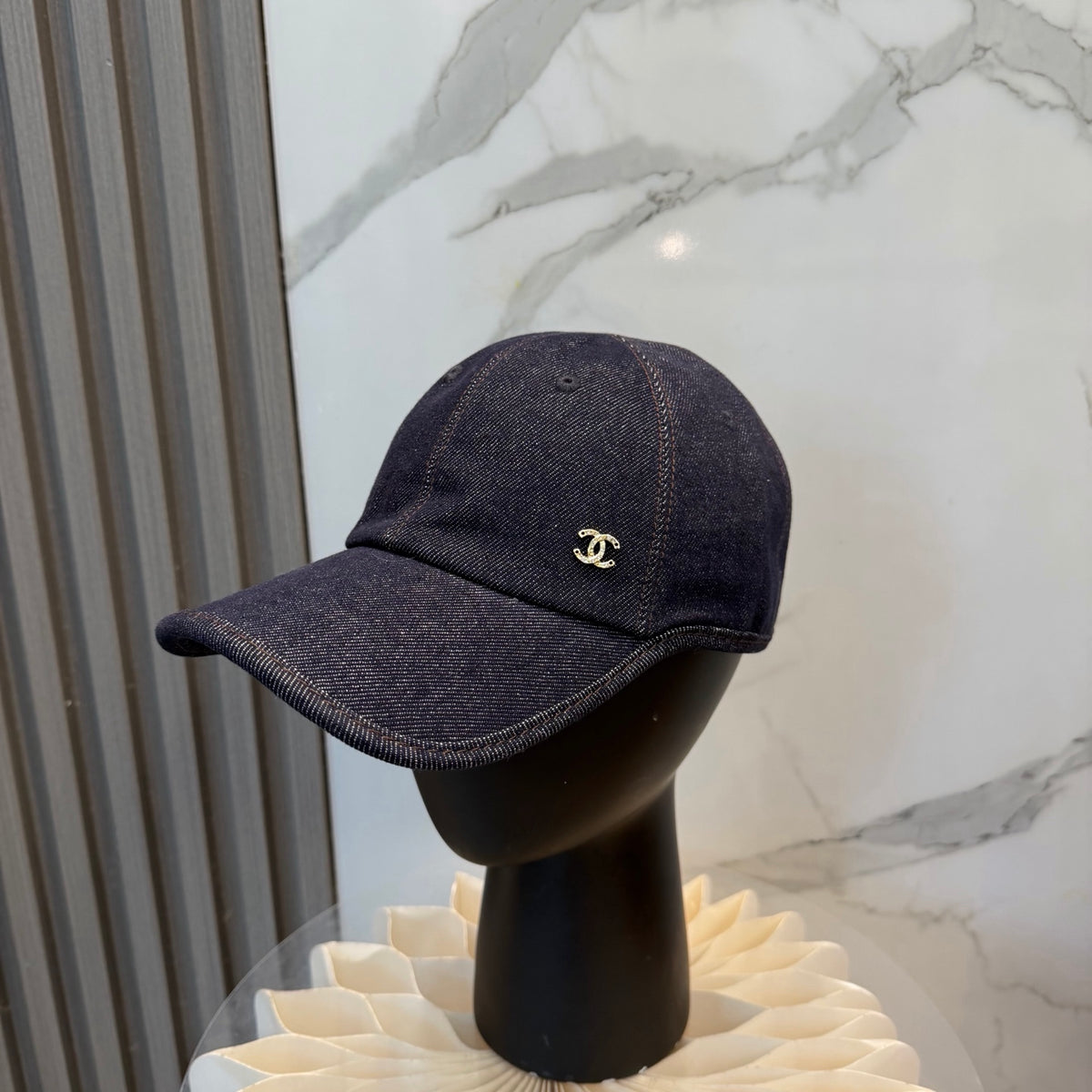 denim double c Baseball Cap for women - product detail view