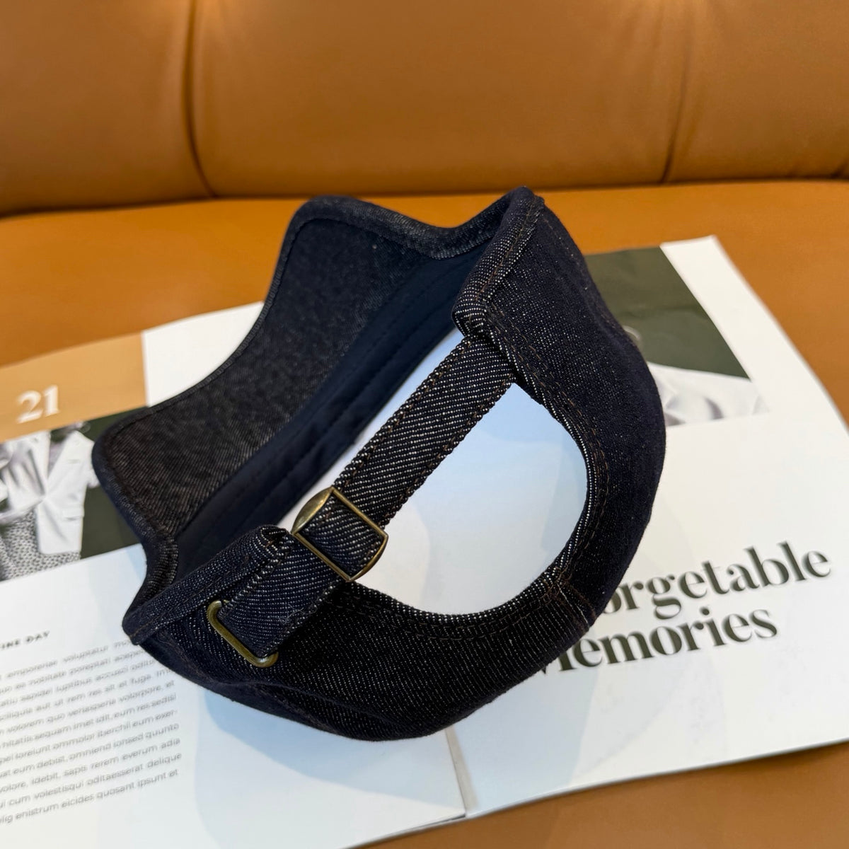 denim double c Baseball Cap for women - alternate angle view 3