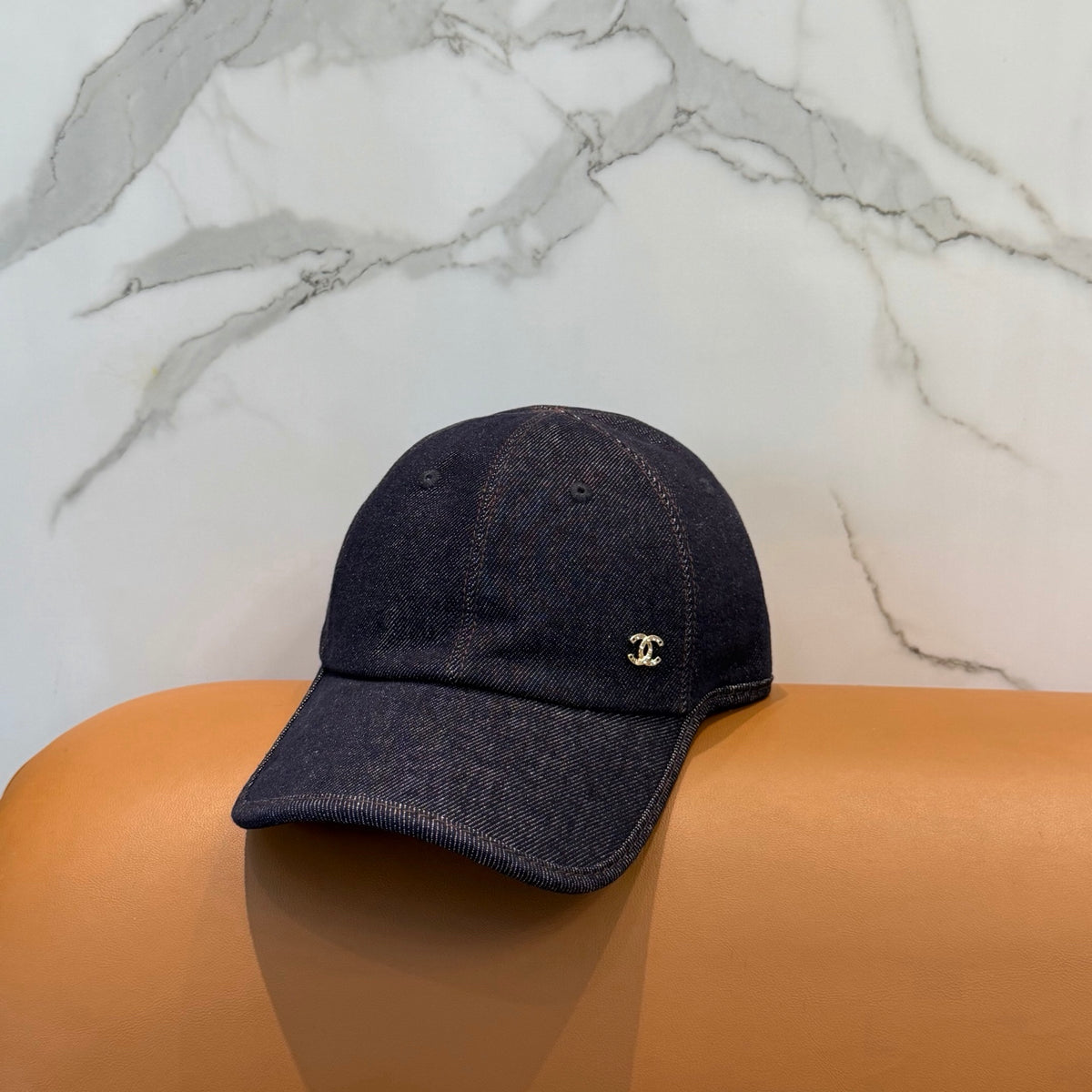 denim double c Baseball Cap for women - alternate angle view 8