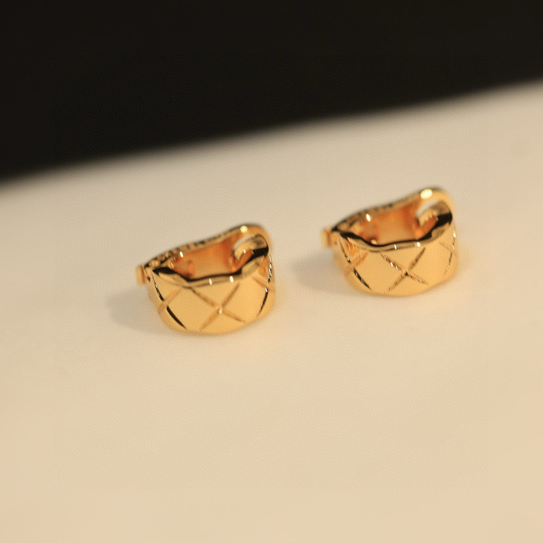 beige floral Drop Earrings for women - alternate angle view 3