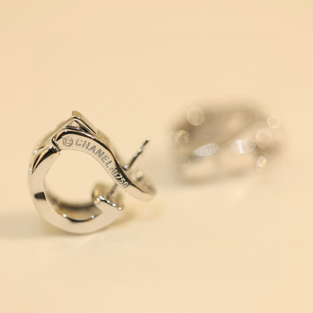 beige floral Drop Earrings for women - alternate angle view 9