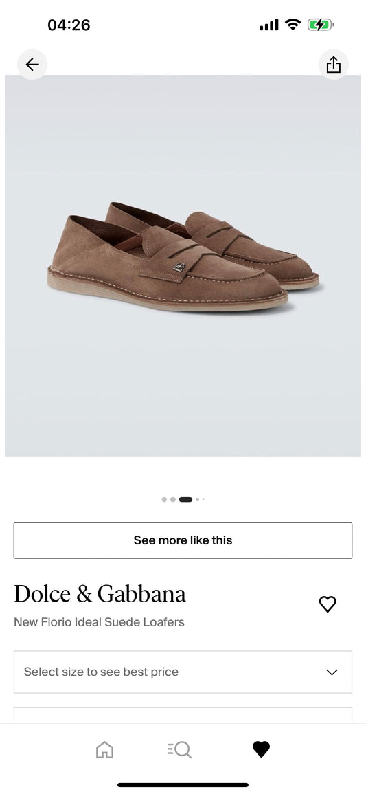 Dolce & Gabbana DG New Florio Suede Lace-Up Casual Shoes