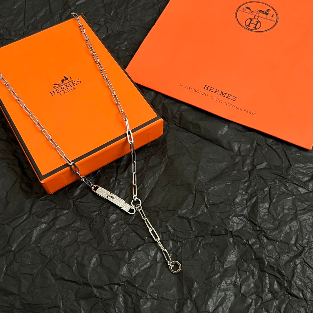 beige luxury Necklace for women - product detail view