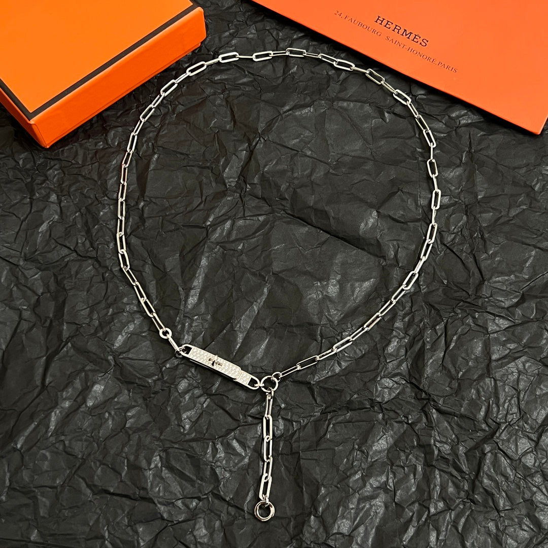 beige luxury Necklace for women - alternate angle view 2