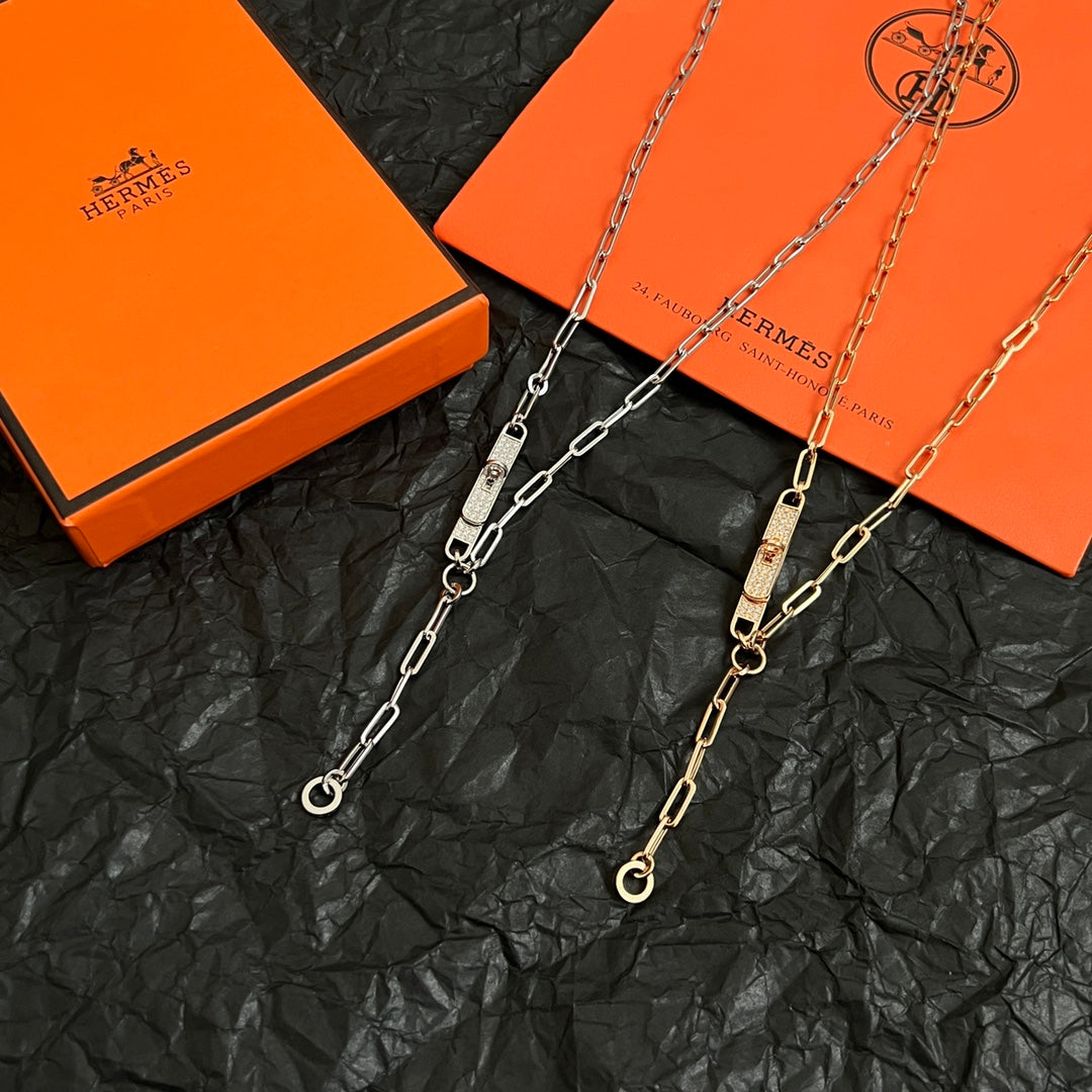 beige luxury Necklace for women - alternate angle view 3