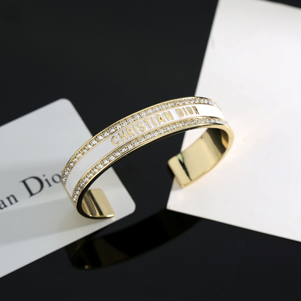 white gold Bangle for women - alternate angle view 4