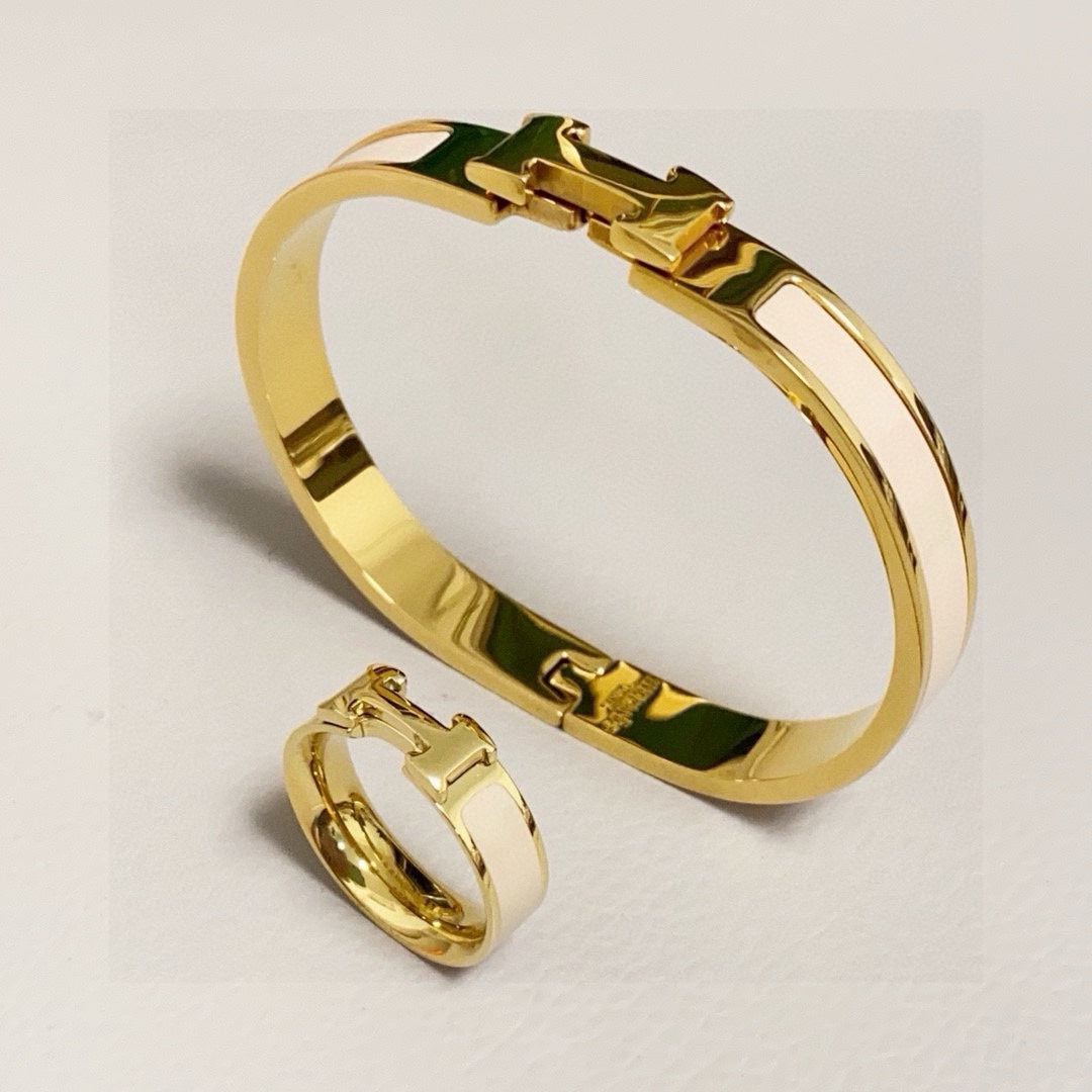 tan enamel versatile Bangle for women - product detail view