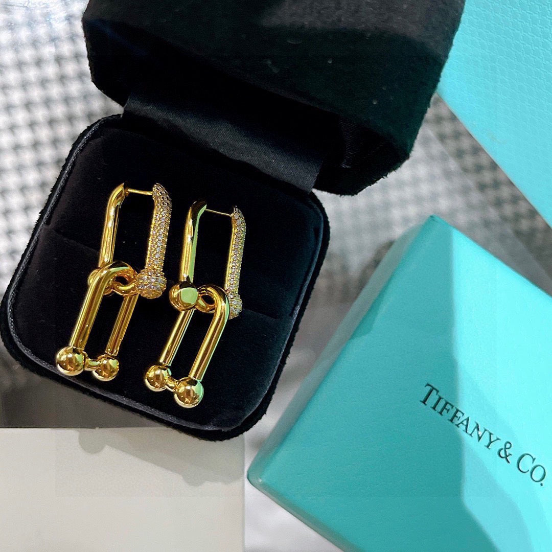 rose gold crystal rose Drop Earrings for women - alternate angle view 3