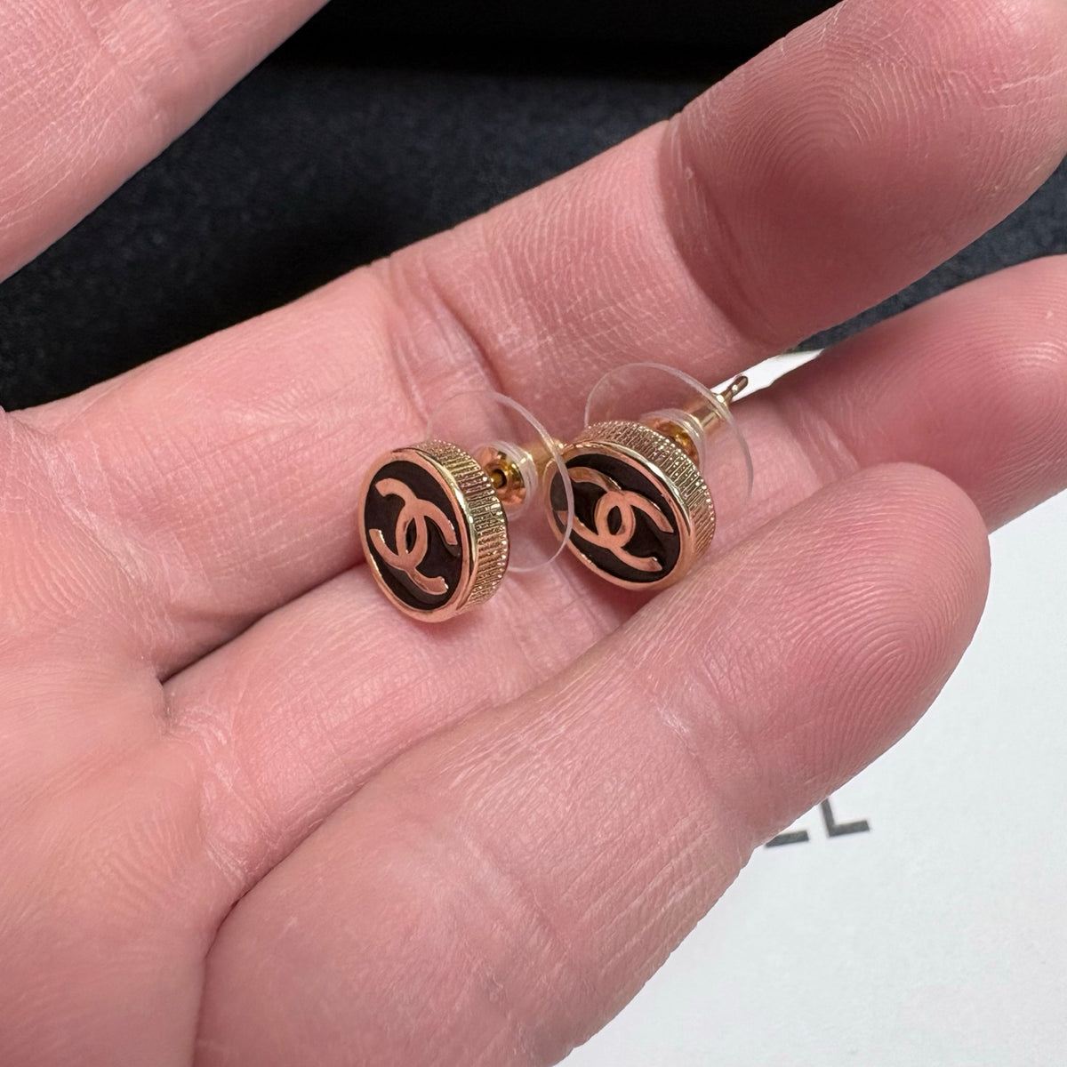 gold minimalist Drop Earrings for women - alternate angle view 8