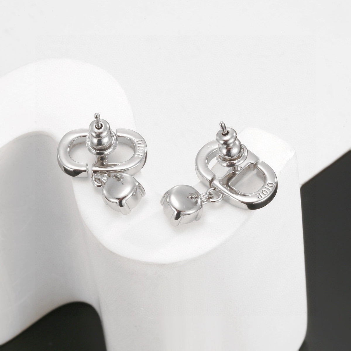 letter Stud Earrings for women - alternate angle view 3