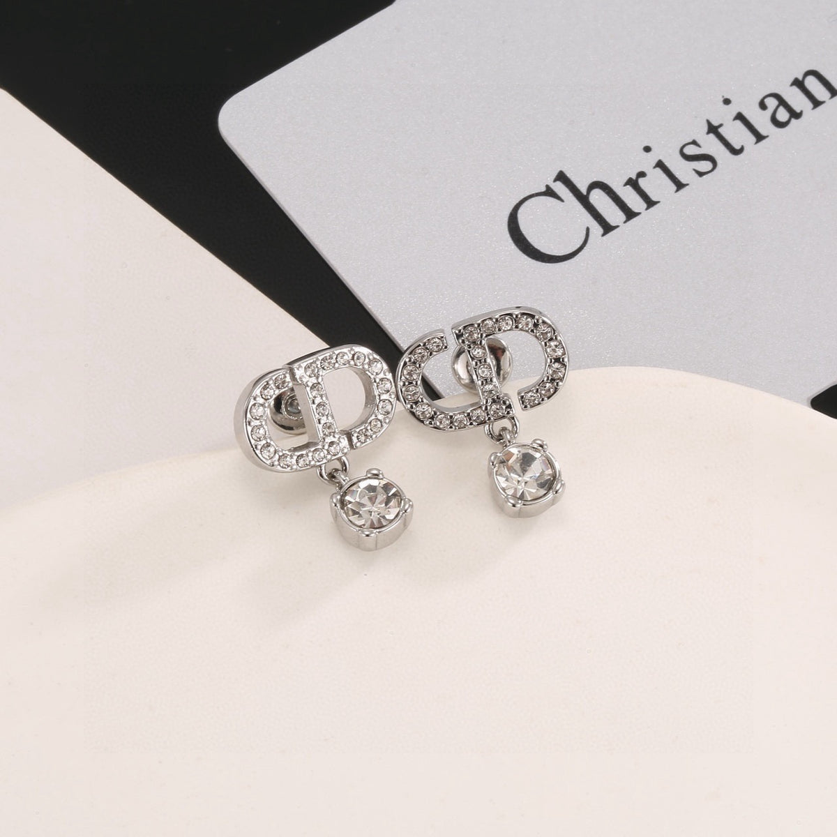 letter Stud Earrings for women - alternate angle view 4