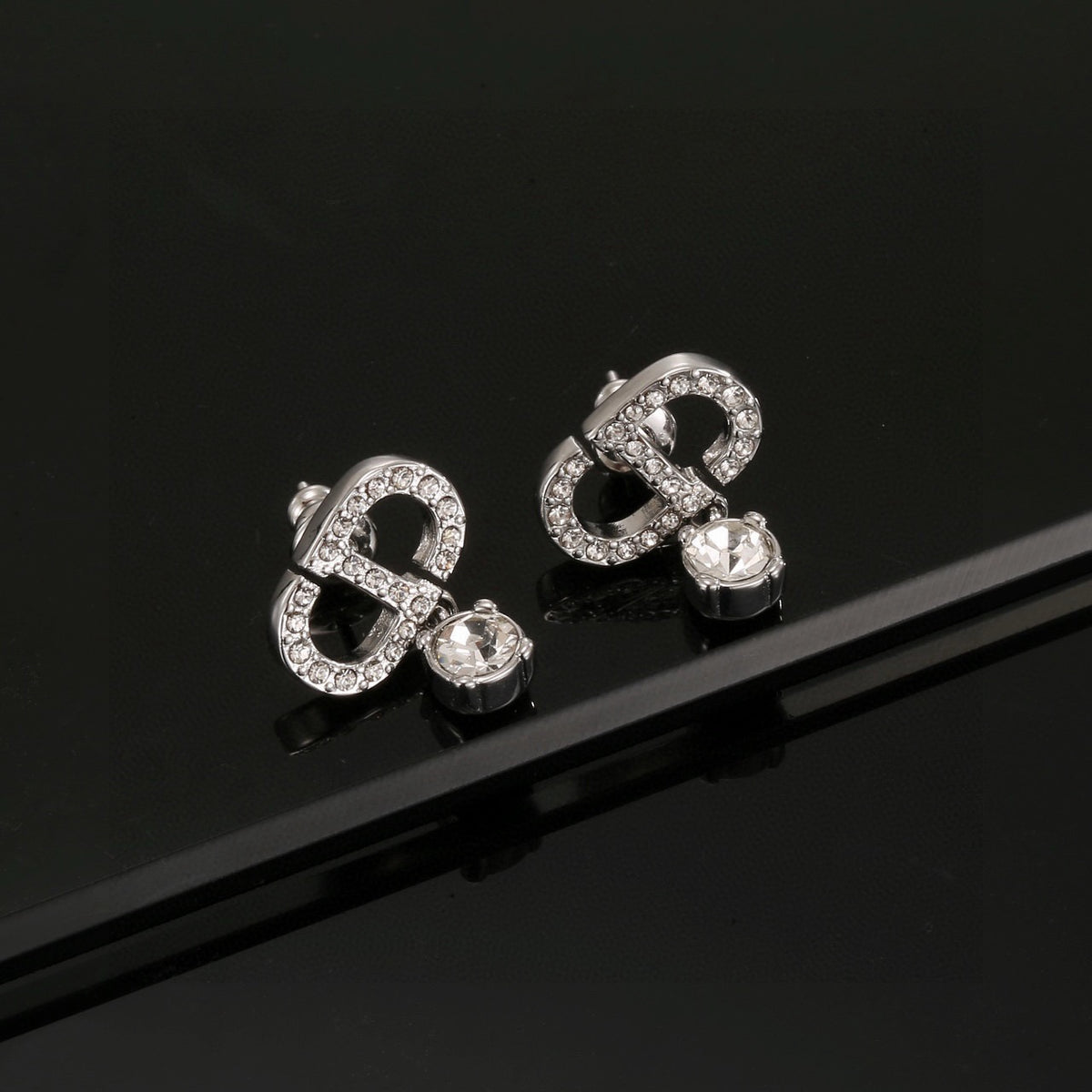 letter Stud Earrings for women - product detail view