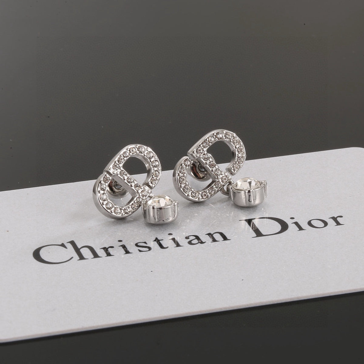 letter Stud Earrings for women - alternate angle view 5
