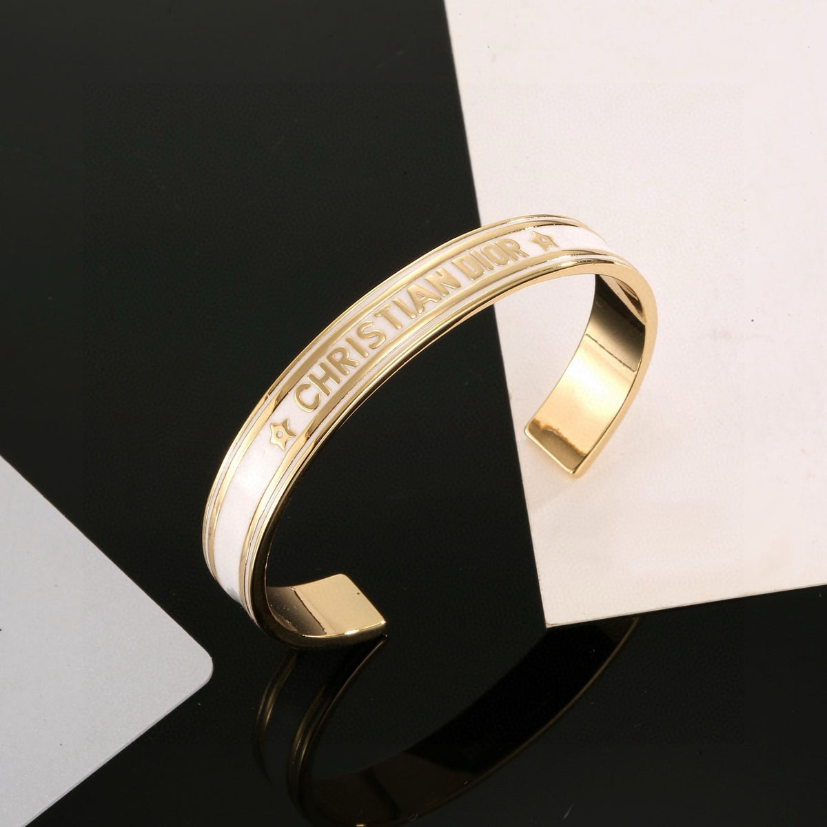 white gold Bangle for women - alternate angle view 4