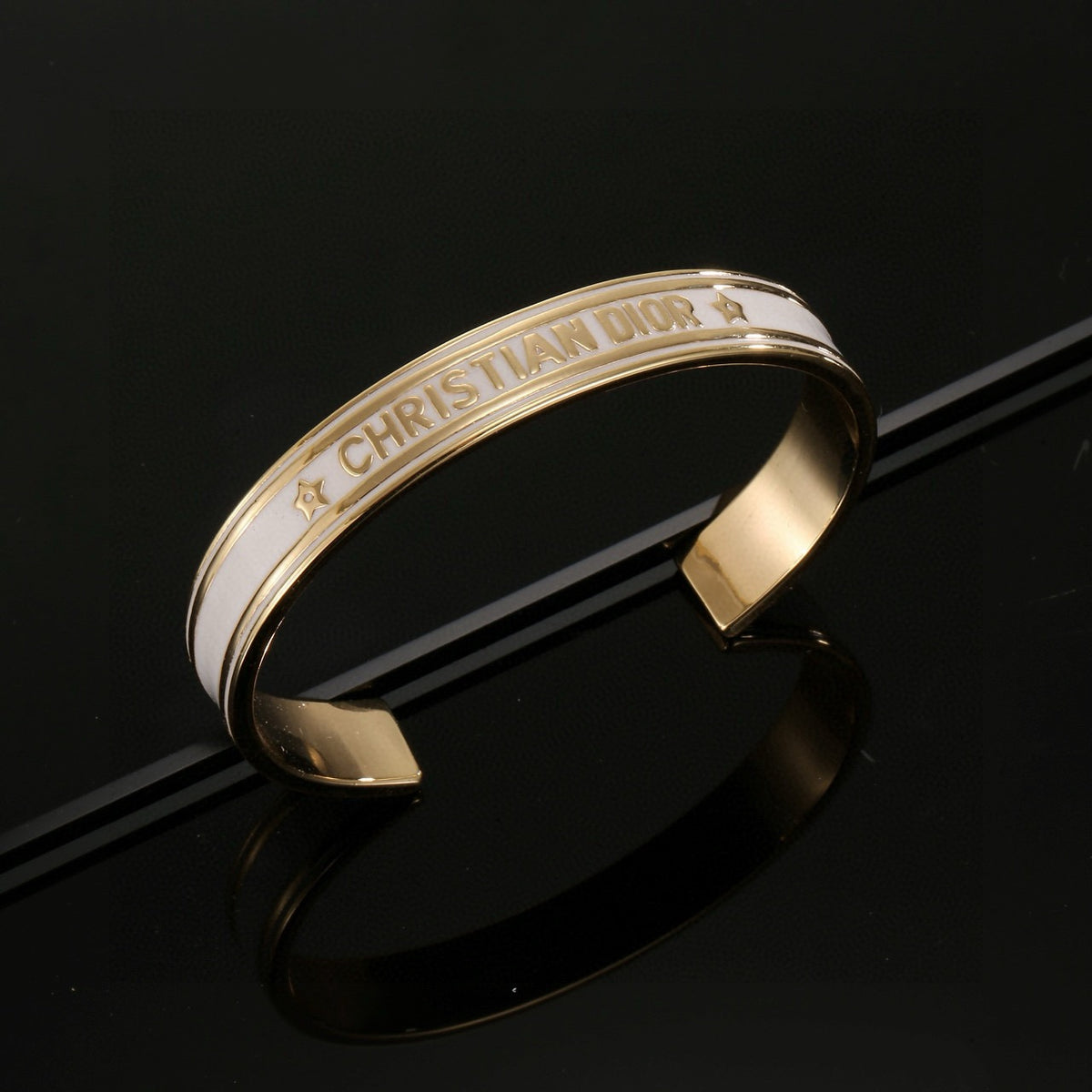 white gold Bangle for women - alternate angle view 6